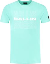 Ballin Amsterdam - Heren Slim fit T-shirts Crewneck SS - Dark Mint - Maat XL