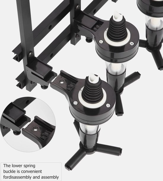 Bar Butler Bar flessenhouder en doseerder bar butler muur flessenhouder voor 4 flessen bar accessoire drankdispenser drankdispenser huisbar cocktailbar borreldispenser (zwart) — afbeelding 5