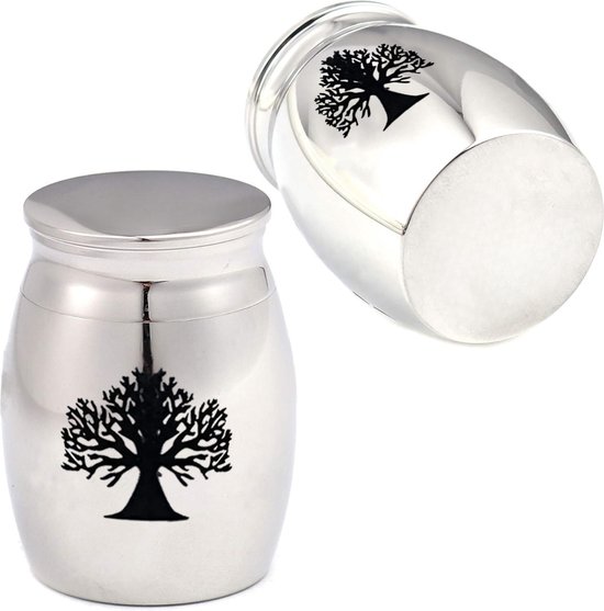Mini Urn voor as - 4cm - Lifetree - mini-urnen voor Mensen - Onbreekbaar - Mini Urne Mens - Kleine urne