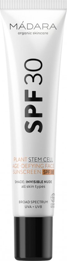 MÁDARA Plant Stem Cell Age-Defying Face Sunscreen SPF30 - 40 ml -UVA/UVB-bescherming