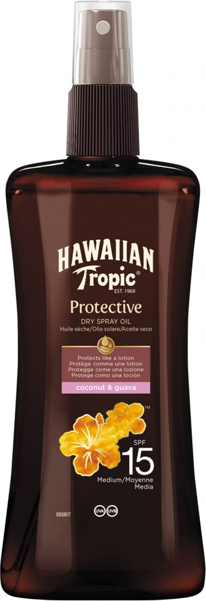 Goedkoopste Hawaiian Tropic Zonneolie Protective Dry Spray SPF 15 200 ml