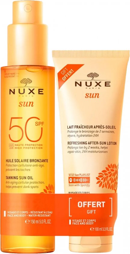 Nuxe Sun Tanning Sun Oil SPF 50 + After Sun Lotion - 150 ml - 100 ml