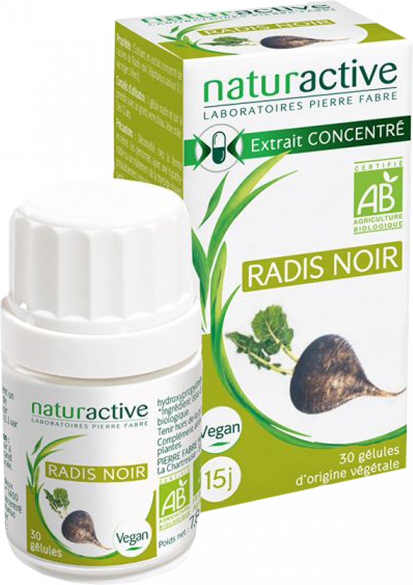 Naturactive Zwarte Radijs Biologisch 30 Capsules