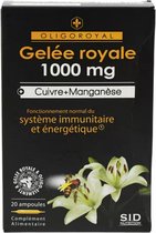 S.I.D Nutrition Oligoroyal Royal Jelly 1000 mg + Koper + Mangaan 20 Ampullen