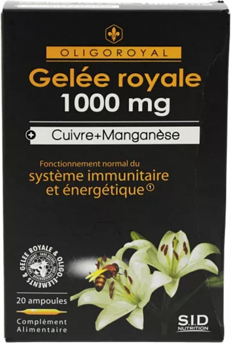 Goedkoopste S.I.D Nutrition Oligoroyal Royal Jelly 1000 mg Koper Mangaan 20 Ampullen