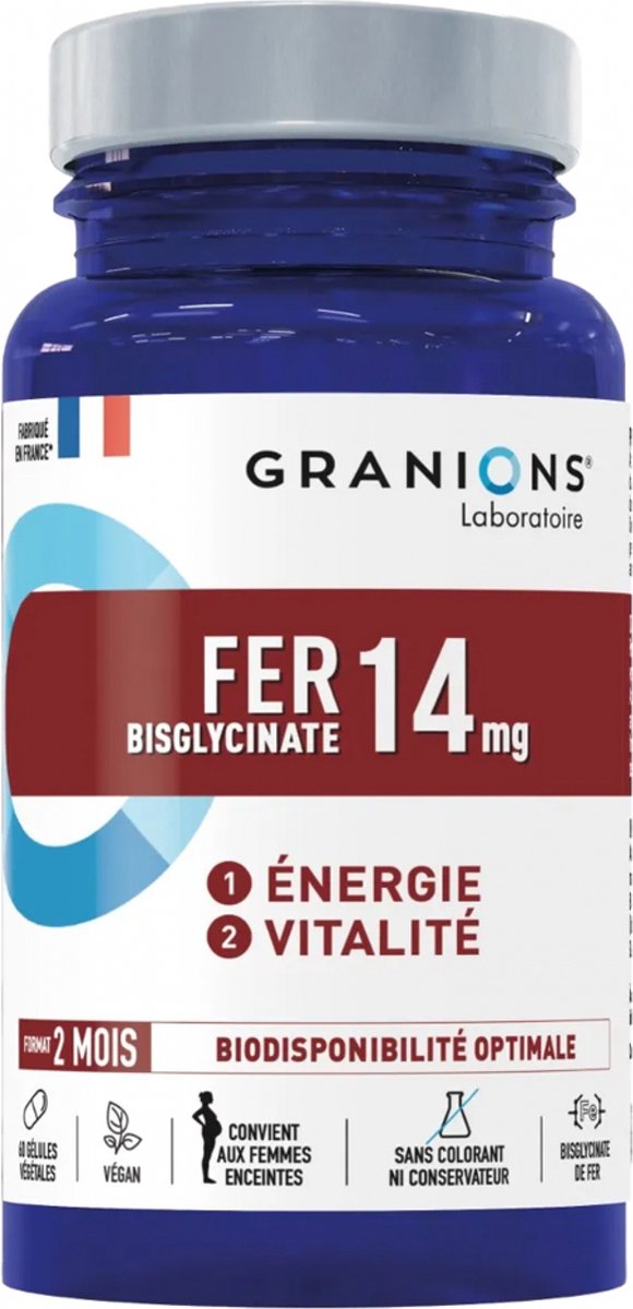 Goedkoopste Granions IJzer 60 Plantaardige Capsules