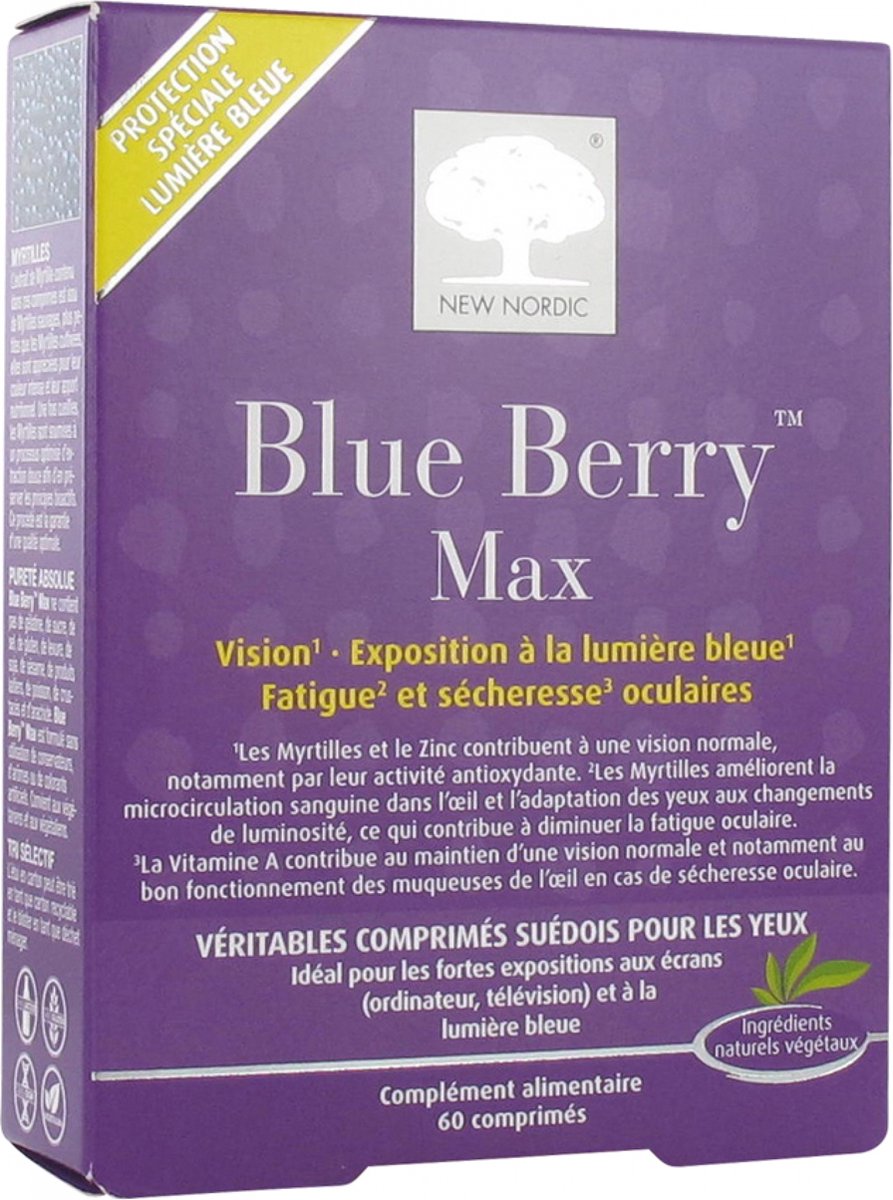 Goedkoopste New Nordic Blue Berry Max 60 Tabletten