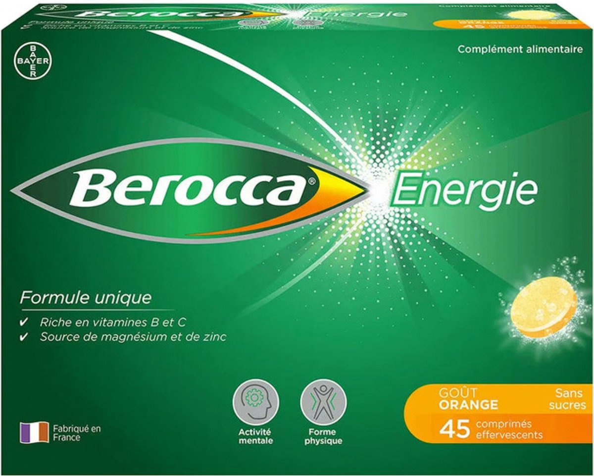 Goedkoopste Berocca Energie Sinaasappelsmaak 45 Bruistabletten