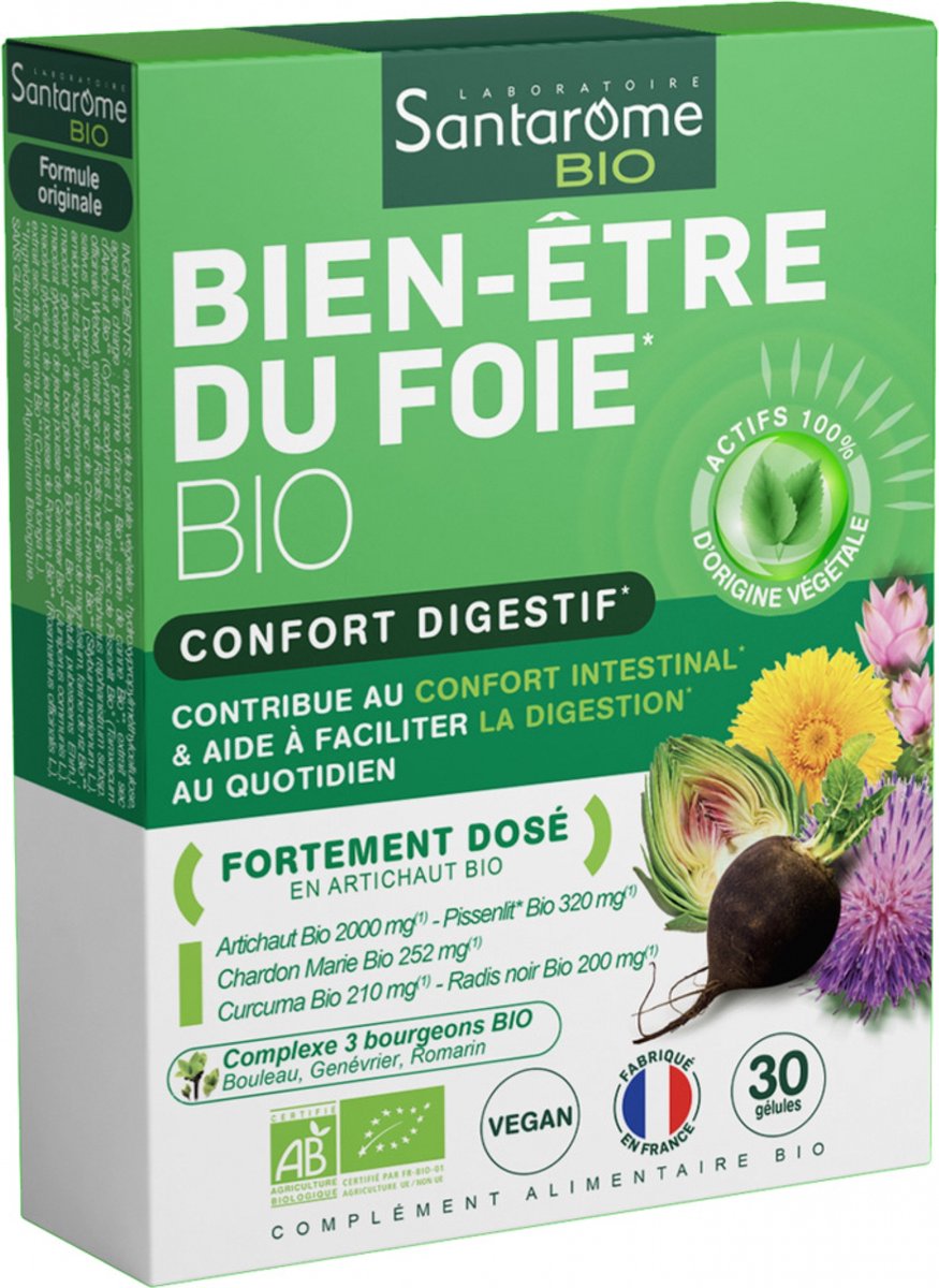 Goedkoopste Santarome Organic Liver Wellness 30 Softgels