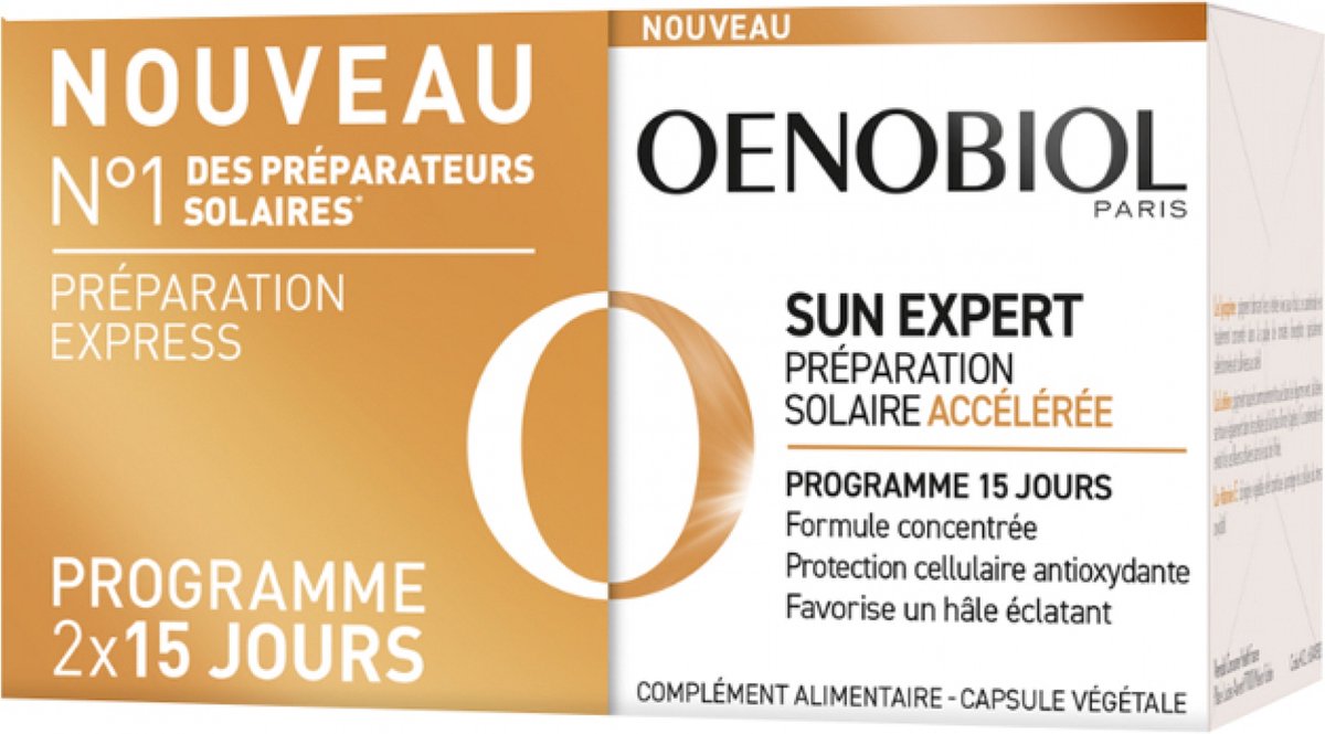 Goedkoopste Oenobiol Sun Expert Zon Voorbereiding Versneld 2 x 15 Capsules