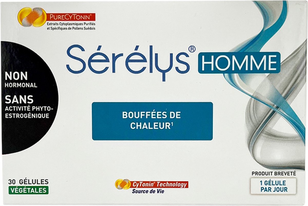 Goedkoopste Sérélys Homme Bouffées de Chaleur 30 Plantaardige Capsules