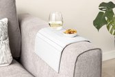 Bamboe armleuningtafel, antislip en flexibele armleuningbescherming, duurzame banktablet, elegant design, bankarmleuningblad voor dranken