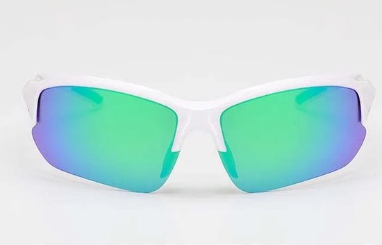 Sportbril zonnebril UV400 outdoor wit groen