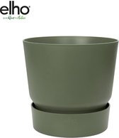 Elho Plantenbak - Pot Elho Greenville Round Groen D24H2 - 1 Stuk - cm