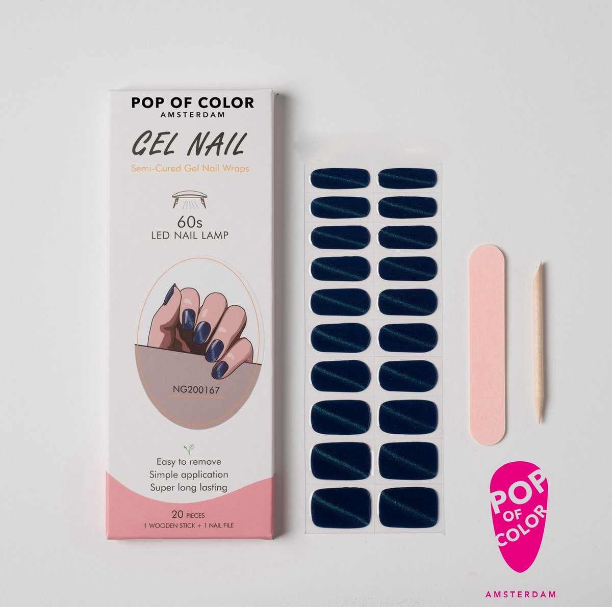 Pop of Color Amsterdam Blue Jeans Gel nail wraps UV nail wraps Gel nail stickers Gel nail foil Nail stickers Gel nagel wraps UV nagel wraps Gel nagel stickers Nagel wraps Nagel stickers