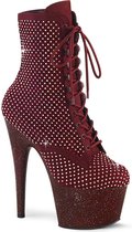 Pleaser - ADORE-1020RM Plateau Laarzen, Paaldans schoenen - US 6 - 36 Shoes - Bordeaux rood