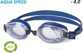 LUMINA Zwembril op sterkte - heldere glazen negatieve sterkte - 4.0 - met geryclede siliconen