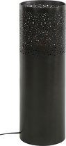Vloerlamp zwart nikkel | 1 lichts | Cilinder Ø 20 cm | hoogte 60 cm | modern design | sfeerverlichting | woonkamer / kantoor