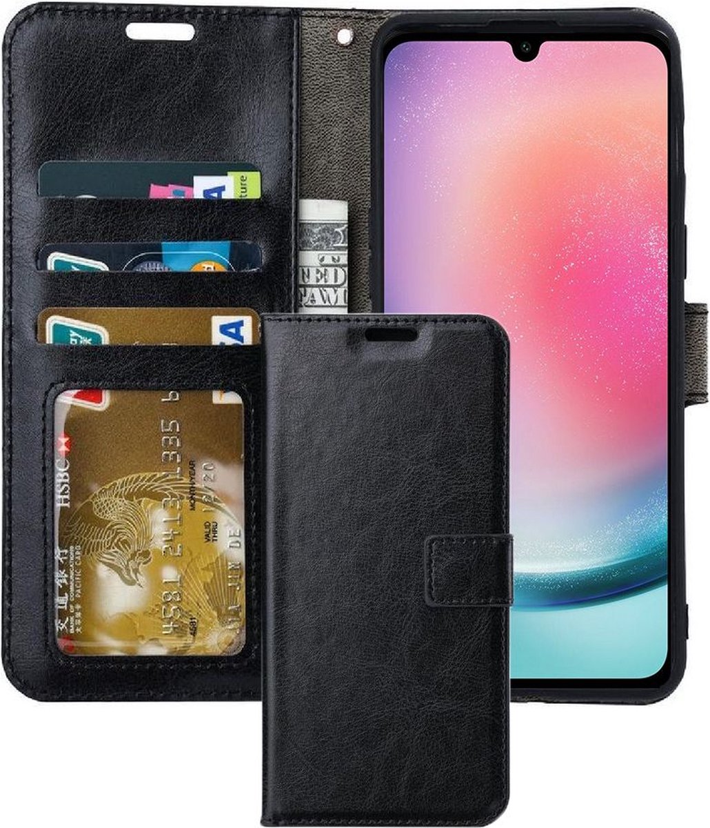 Portemonnee Book Case Hoesje Geschikt voor: Samsung Galaxy A05s - Zwart