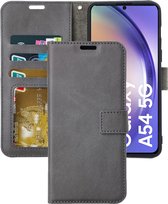 Portemonnee Book Case Hoesje Geschikt voor: Samsung Galaxy A54 - Grijs