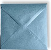 Cards & Crafts 100 Luxe metallic vierkante enveloppen - 14x14 - pacific green - 110grams - 140x140mm