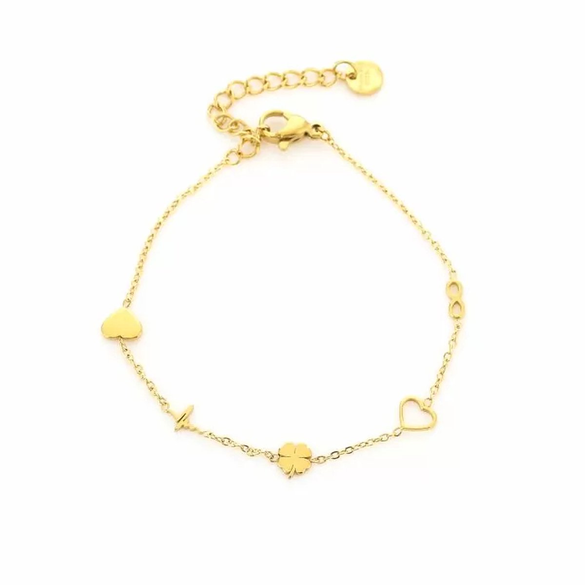 Armband Martha - Michelle Bijoux - Armband - 16 + 3 cm - Stainless Steel (verkleurt niet!) - Goud