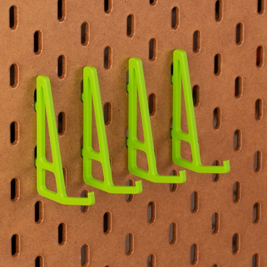 Pack de 4 supports pour clavier et cadre photo pour panneau perfore Ikea Skadis Vert. bol