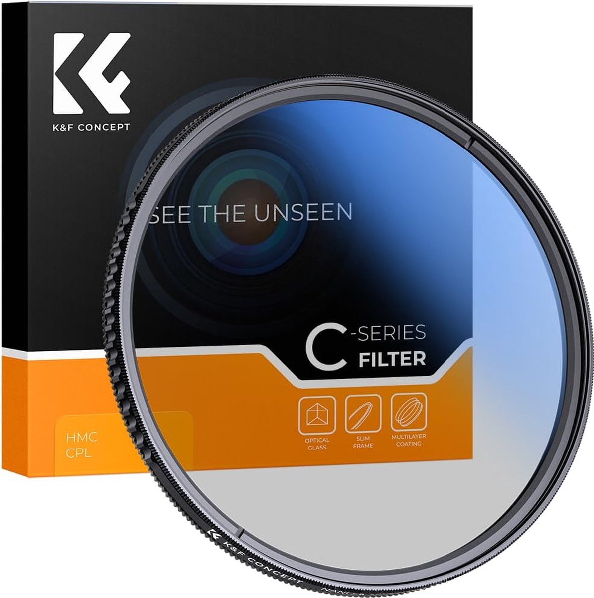 K&F Concept - Multi-Coated Polarizing Filter - Polariserend Filter voor Verbeterde Kleuren en Contrasten - Waterdicht en Compatibel met Diverse Lenzen