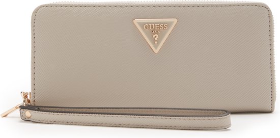 Portefeuille Femme Guess Laurel SLG Large Zip Around - Taupe