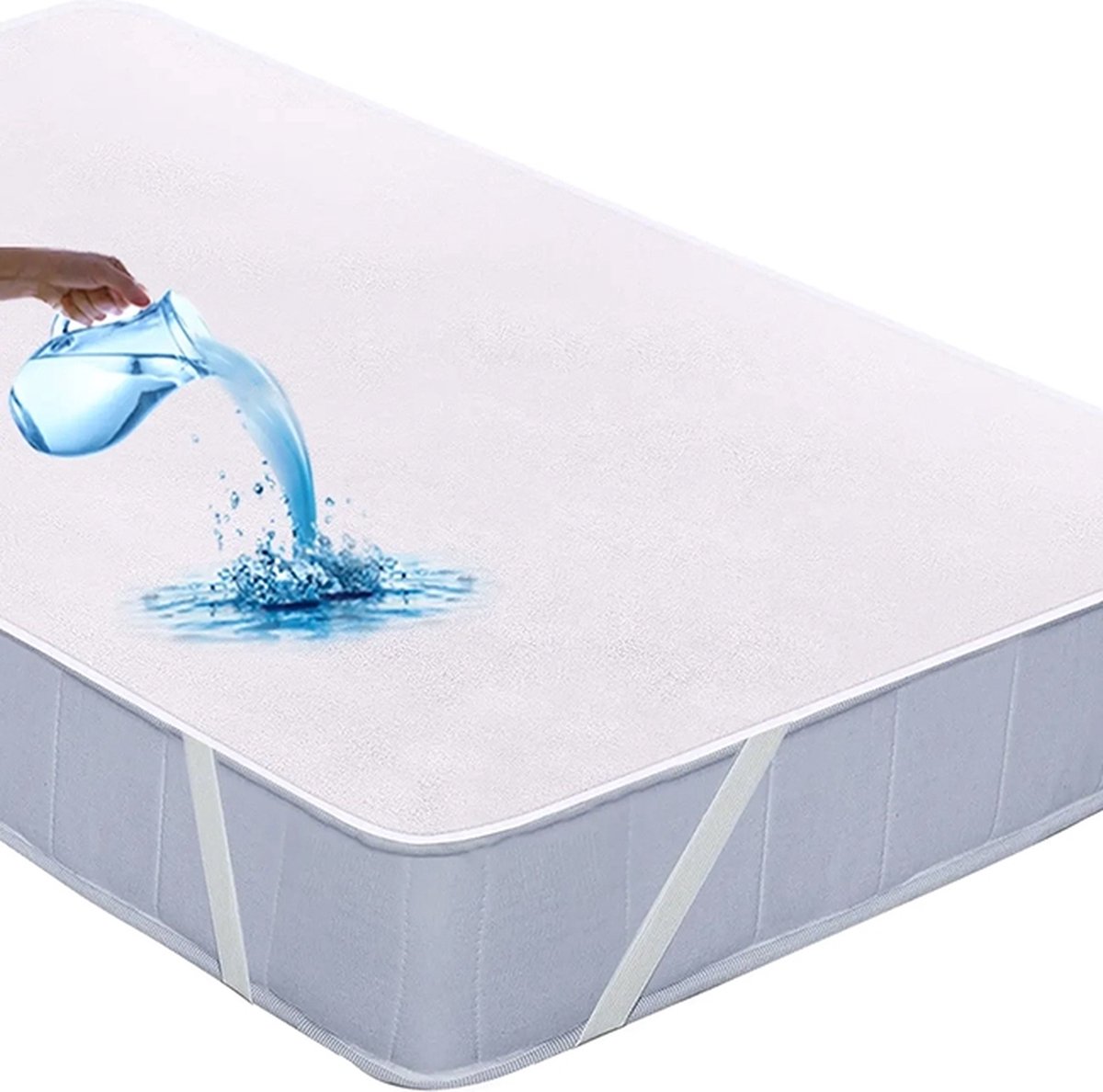 Zavelo Waterdichte Matrasbeschermer Plateau - 80 x 200 cm - 100% katoen - Hotelkwaliteit - Wasbaar op 95 Graden - Incontinentie Matrasbeschermer - Antibacteriëel