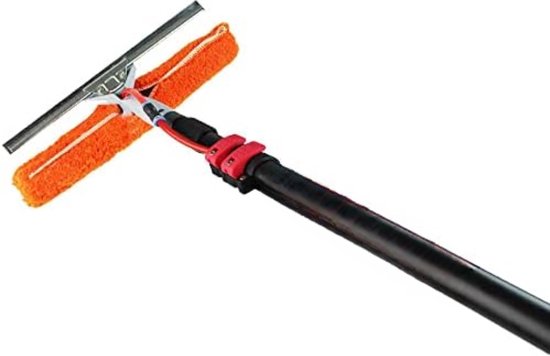 250 cm raamtrekker, raamreiniger met telescoopsteel kop en telescoopstang, telescoop raamwisser met siliconen schraper en microvezel schrobber geschikt voor binnen- en buitenramen 250 cm raamtrekker, raamreiniger met telescoopsteel kop en telescoopstang, telescoop raamwisser met siliconen schraper en microvezel schrobber geschikt voor binnen- en buitenramen