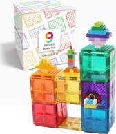 MNTL - Magnetic Tiles - Brick - 9 Stuks - Magnetisch Bouwspeelgoed - Magnetische Bouwstenen - Combineer Met Lego Duplo - Montessori - STEM Speelgoed
