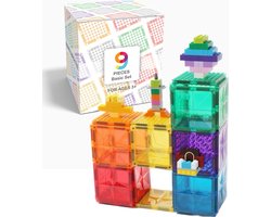 foto van MNTL - Magnetic Tiles - Brick - 9 Stuks - Magnetisch Bouwspeelgoed - Educatief Speelgoed - Magnetische Bouwstenen - Combineer Met Lego Duplo - Montessori - STEM Speelgoed