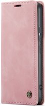 Casemania Hoesje Geschikt voor Oppo A58 4G - Pale Pink - Portemonnee Book Case