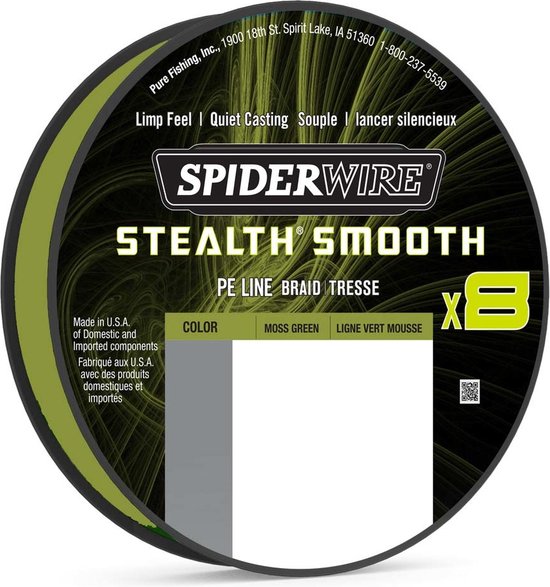 SpiderWire Stealth Smooth 8 - Moss Green - 10.3kg - 0.11mm - 300m - Groen van Spiderwire — afbeelding 4