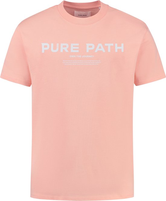 Purewhite - T-shirts coupe ample pour hommes Crewneck SS - Coral - Taille XL