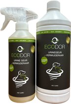 Ecodor UF2000 4Pets - Urinegeur Verwijderaar - Knaagdieren - Voordeel Pakket - 500 ml sprayflacon + 1 liter navulfles - Vegan - Ecologisch - Ongeparfumeerd