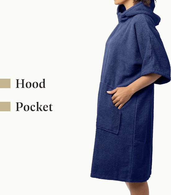 Surwin Poncho-handdoek met capuchon, strand, volwassenen, badponcho, surfen, microvezel, sneldrogend, badjas, zwembad, jurk voor dames en heren (60 x 110 cm, luiaard aan de tak