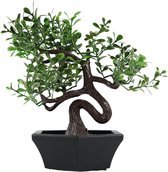 Mini kunst bonsai boompje - in pot - 12 cm