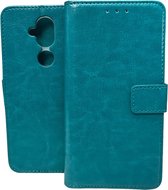 Portemonnee Book Case Hoesje Geschikt voor: Nokia 8.1 - Turquoise