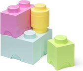 Opbergbox Brick Pastel Set van 4 Stuks - 4015