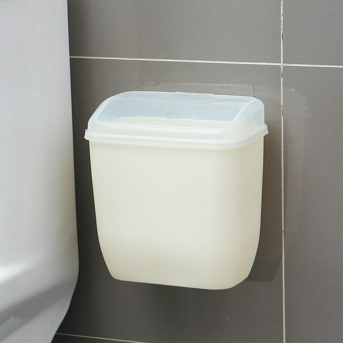 Goedkoopste Wandprullenbak met deksel en creatieve muursticker voor badkamer, keuken, toilet en prullenbak van kunststof, polypropyleen, zie foto, one size fits all
