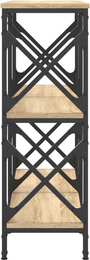Wandtafel 100x30x75 cm bewerkt hout gerookt eikenkleurig kopen