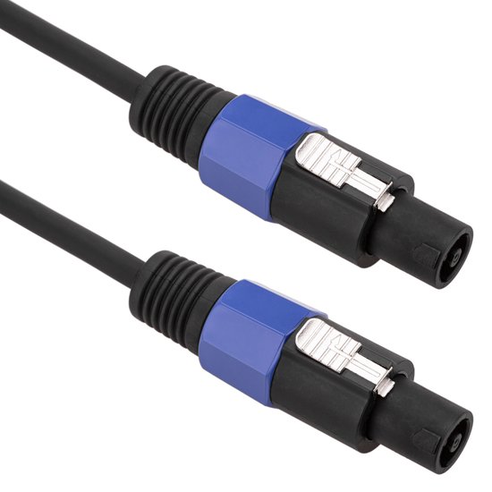 speak on 2Pack Pro Speakon to Speakon male speaker Gauge wire lock Cable Pair 15 AWG Professional Audio Cabl Cord with port Connector for para bocina de dj Stage power amplifier (2
