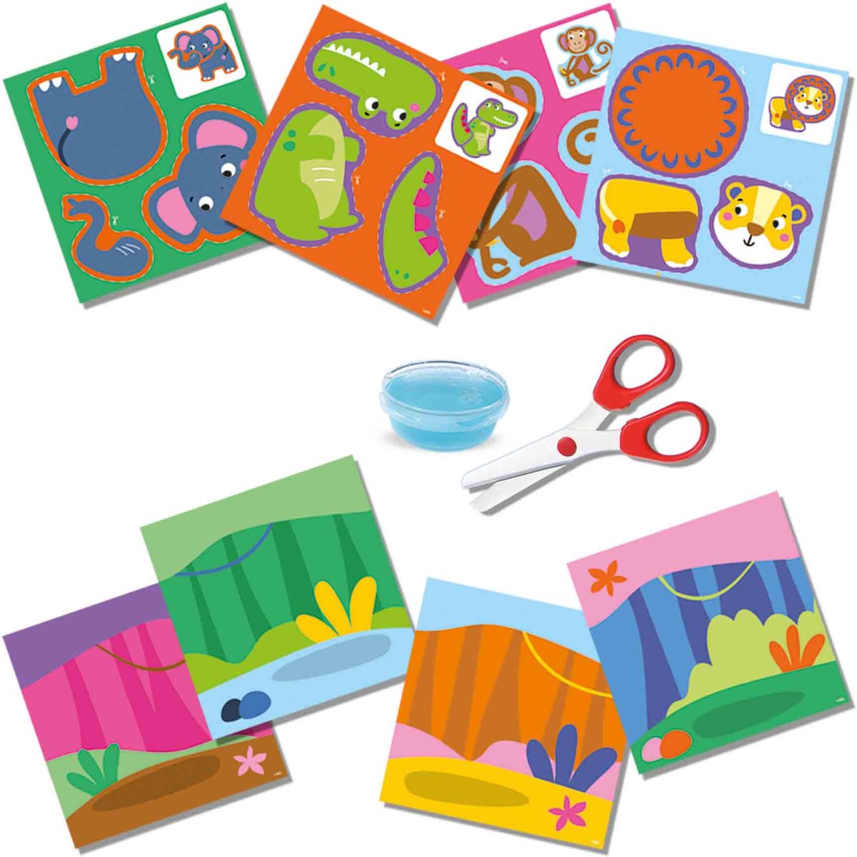 SES Creative Ik Leer Knippen en Plakken met Kinderschaar - Vanaf 3 Jaar - Stickeren - Schoencadeautjes Sinterklaas — cadeau in Spellen & Speelgoed - foto 2