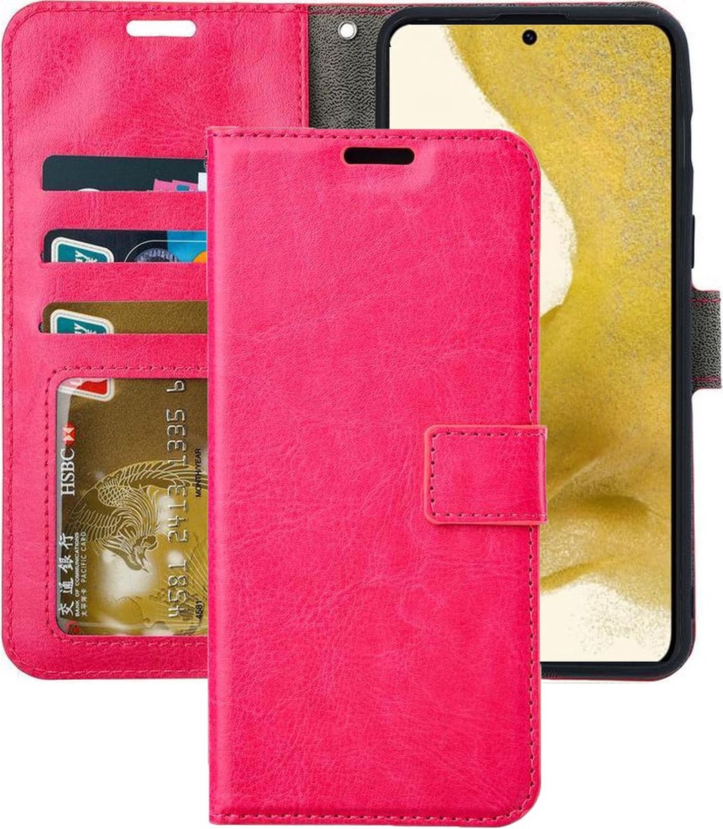Portemonnee Book Case Hoesje Geschikt voor: Samsung Galaxy S22 Ultra S908 roze