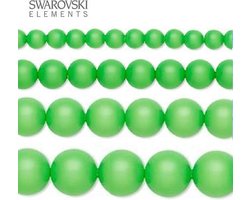Swarovski Elements, 50 stuks Swarovski Parels, 8mm (40cm), neon green, 5810