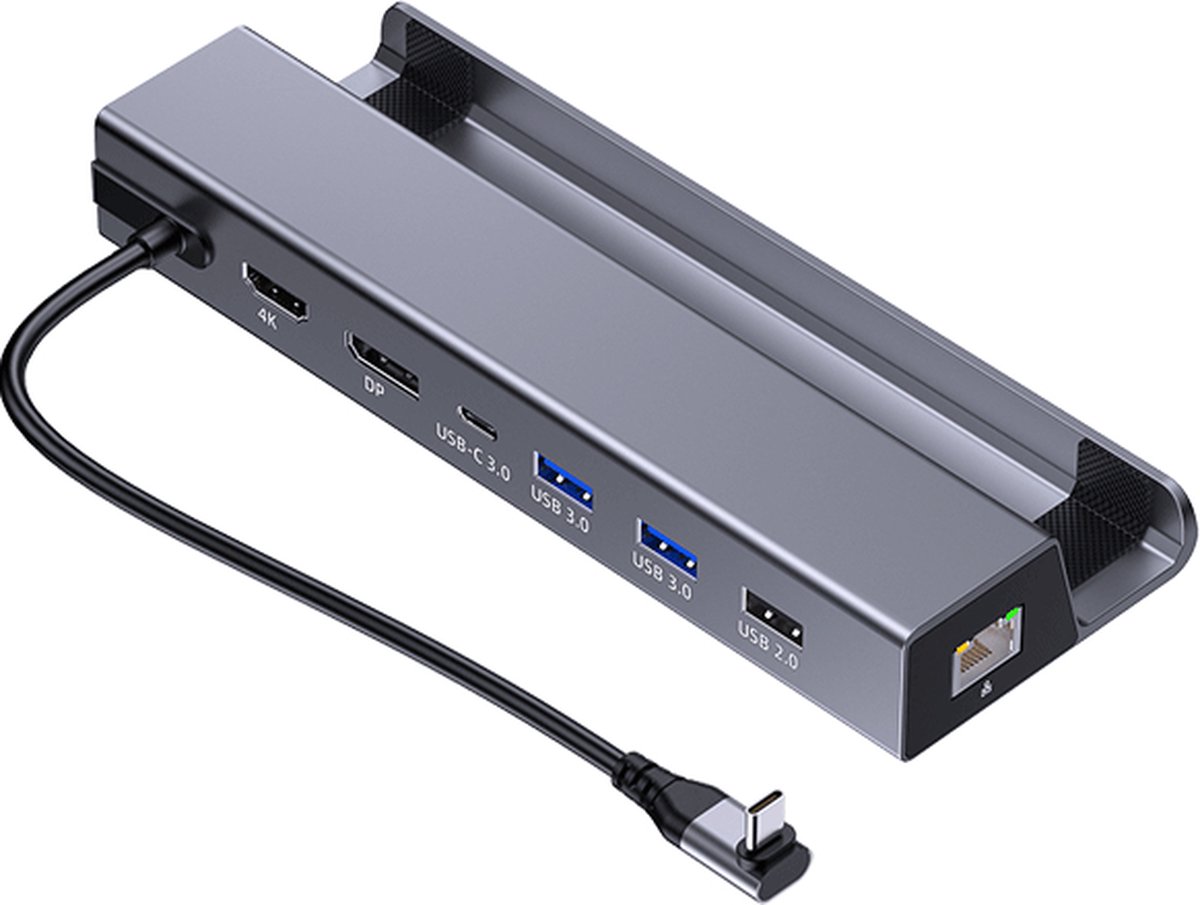NÖRDIC DOCK-194 Steam Deck Docking station - 1xHDMI 4K60Hz, 1xDP 4K60Hz, 1xRJ45, 1xUSB-C, 3xUSB-A, 1x USB-C PD thumbnail 5