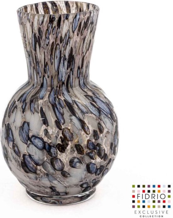 Design vaas CONICAL - Fidrio PETAL - glas, mondgeblazen bloemenvaas - hoogte 22 cm