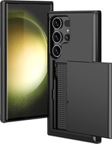 iMoshion Hoesje Geschikt voor Samsung Galaxy S24 Ultra Hoesje - Ruimte voor 2 pasjes - iMoshion Backcover met pasjeshouder - Zwart